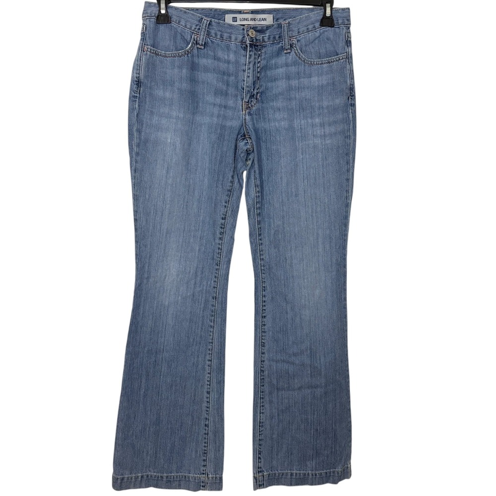 Gap Womens Vintage 8R Long and Lean Jeans Blue Medium Wash Flare Denim Y2K